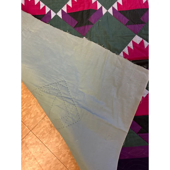 Unbranded Unisex Quilt One Size‎ Green, Teal and Purple, Preowned - Picture 4 of 12